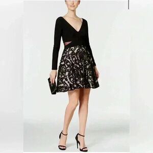 Xscape Black and White Wedding Dress